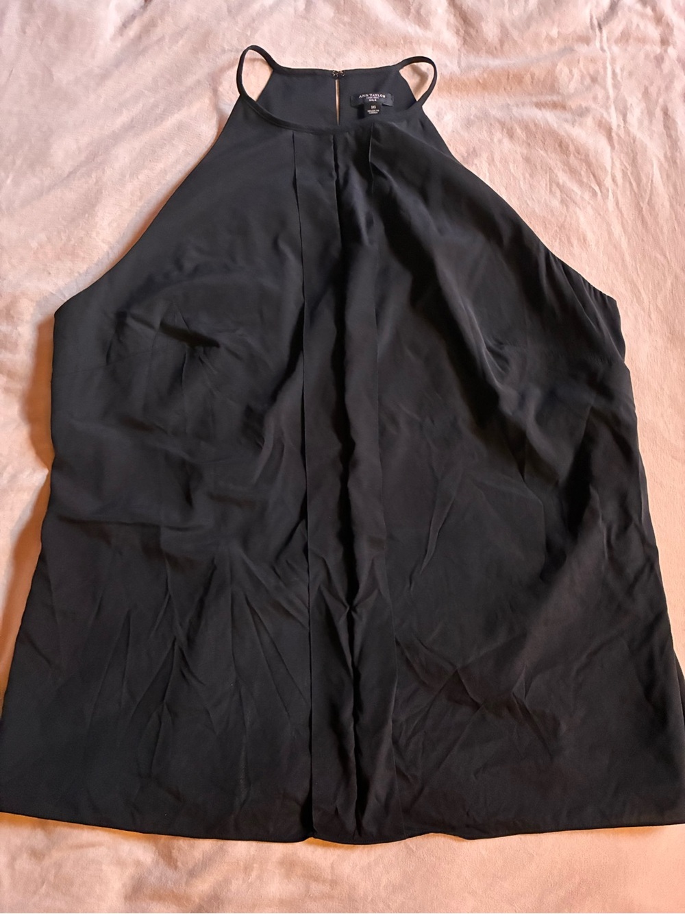 Ann Taylor black silk blouse